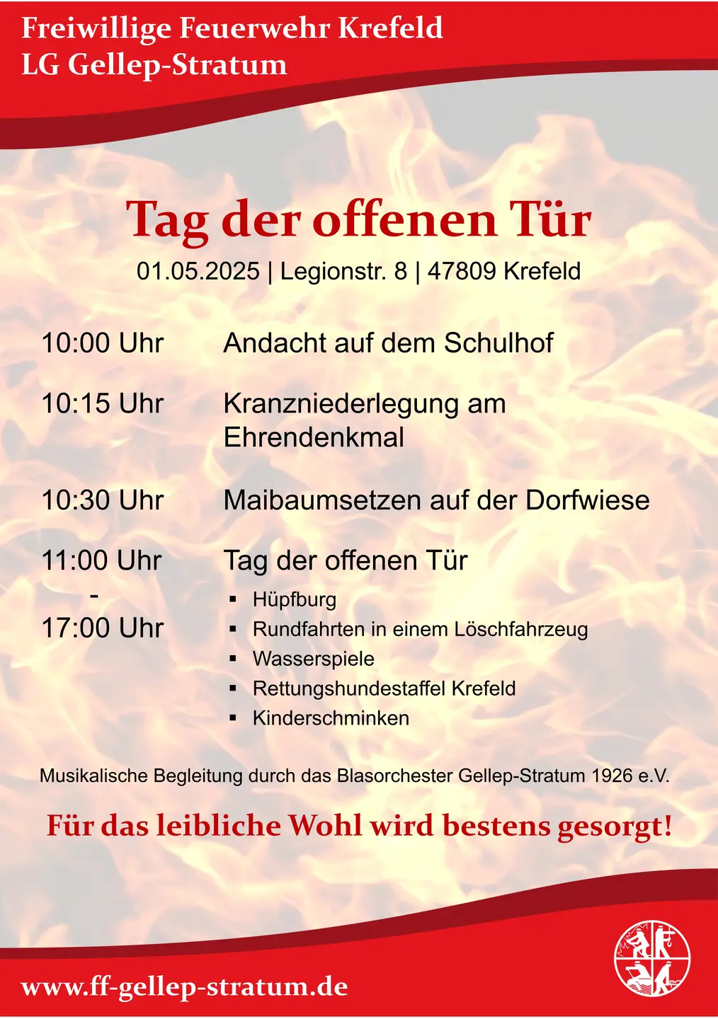 Plakat zum Maifest am 1.5. mit Informationen zum Programm